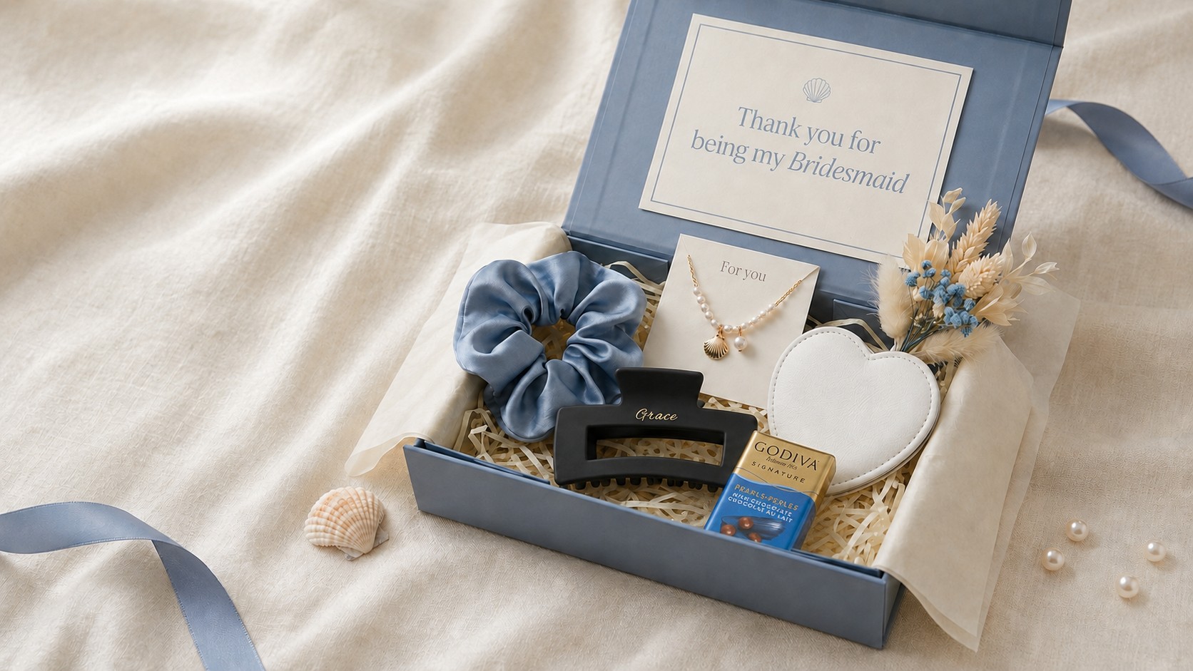 Dusty Blue Wedding Box